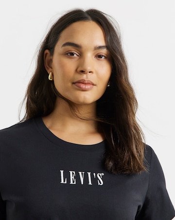 Levi's Perfect Tee Embroidered Caviar