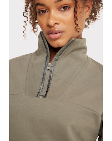 Chelsea Peers Oversized Panelled Quarter Zip Sweater