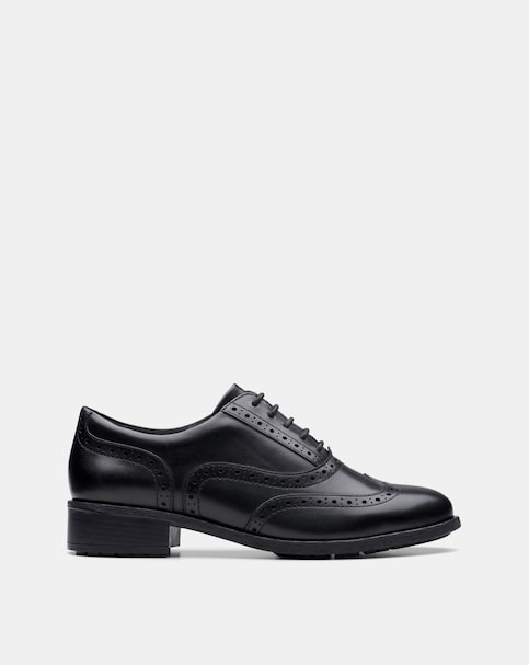 Clarks Havisham Oak Brogue Wide Fit - Black