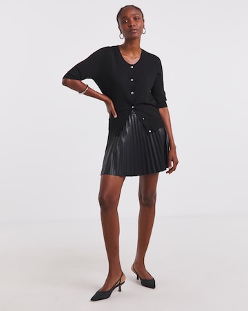 Simply Be Pu Pleated Mini Skirt