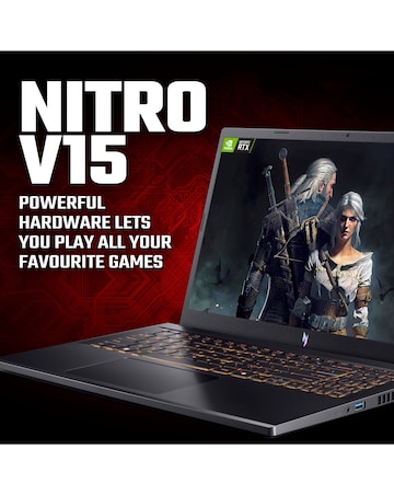 Acer Nitro Gaming Laptop - 15.6in FHD 165Hz Intel Core i5 RTX 5050 16GB 1TB SSD