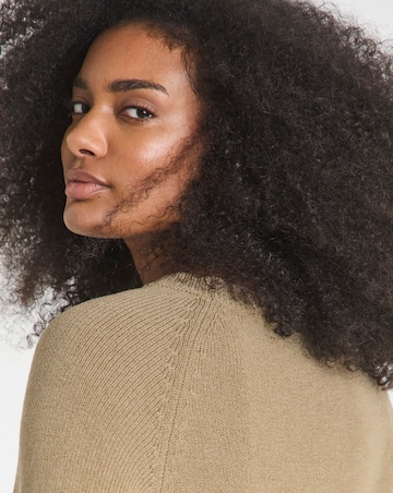 Oatmeal Half Sleeve Knitted Jumper