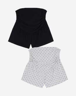 Pretty Secrets (2 Pack) Maternity Over Bump Shorts