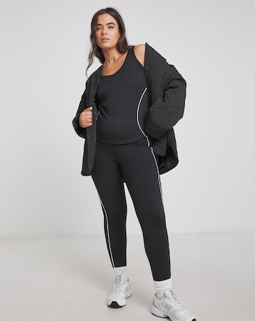 Simply Be SB3 Black & White Active Piping Vest