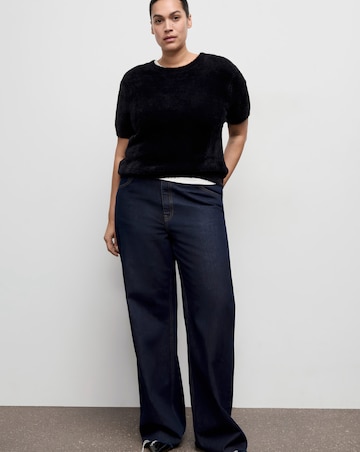 Mango Black Short Sleeve Jumper