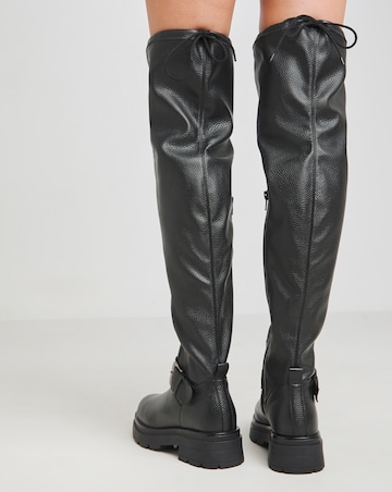Rowie Over Knee Stretch Boot - Extra Wide Fit (EEE) Super Curvy/Curvy Plus Calf