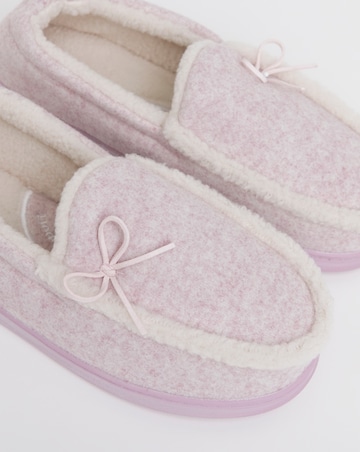 Melody Full Slipper With Bow - Extra Wide Fit (EEE)