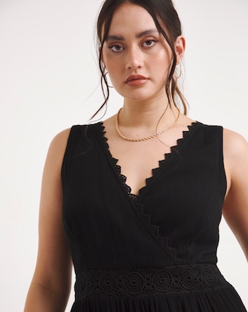 Joe Browns Black Ultimate Holiday Crinkle Maxi Dress