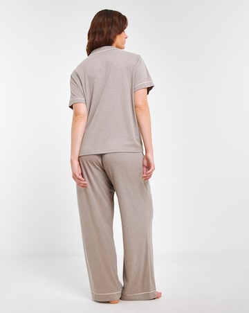 Pretty Secrets Supersoft Ribbed Button Through Pyjama Set