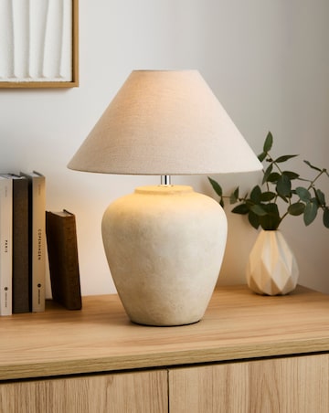 Nolan Cream Ceramic Urn Table Lamp