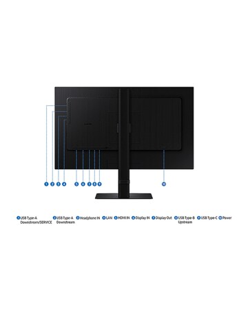 Samsung 24in ViewFinity S6 S60UD 100Hz QHD Ergonomic Monitor - Black