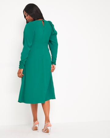 Joanna Hope Peacock Embellished Midi Dress