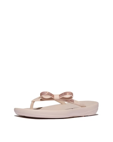 FitFlop Rose Iqushion Glitz-Bow Flip-Flops - Standard Fit (D)