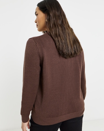 Chocolate Heart Button Cardigan