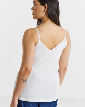 Black, White & Grey 3 Pack V Neck Pure Cotton Longline Camis