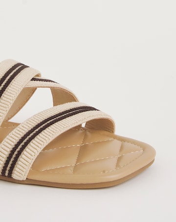 Simply Be Mabel Crossover Strap Flat Mule Sandals - Wide Fit (E)