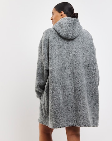 Supersoft Borg Oversized Hooded Lounge Dress