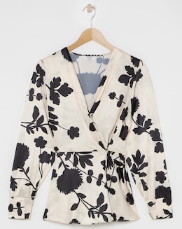 Joanna Hope Printed Satin Blouse