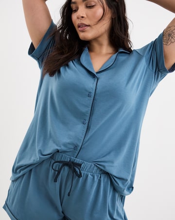 Pretty Secrets Revere Pyjama Short Set Blue