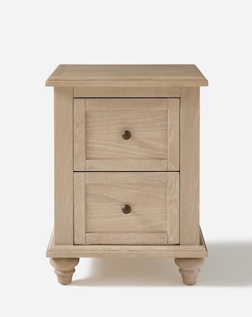 Julipa Imogen Ready Assembled Wooden 2 Drawer Side Table