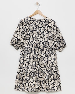 Native Youth Agate Smock Raglan Mini Dress With Cut Away Back