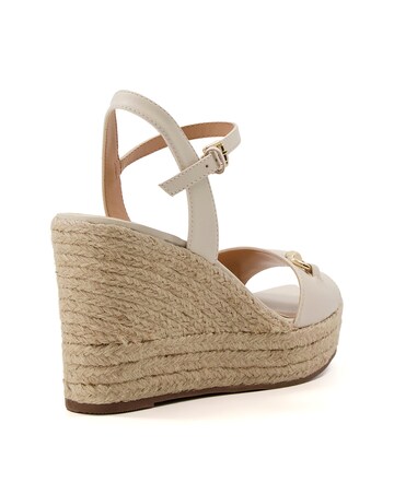 Dune Kai Leather Wedge Sandals D Fit