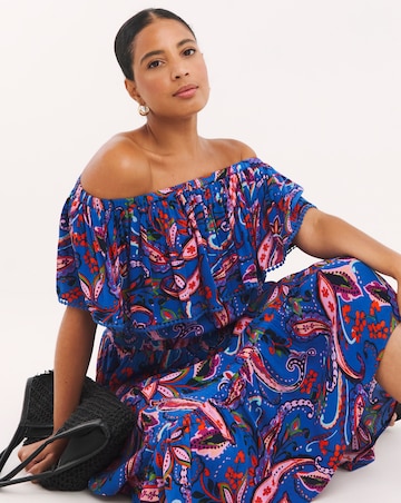 Maxi Bardot Beach Dress