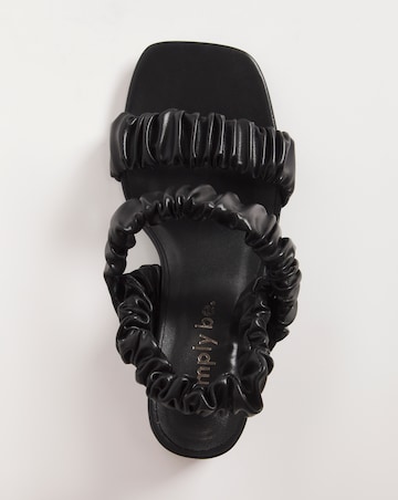 Estell Stretch Ruched Heeled Sandals Wide E Fit
