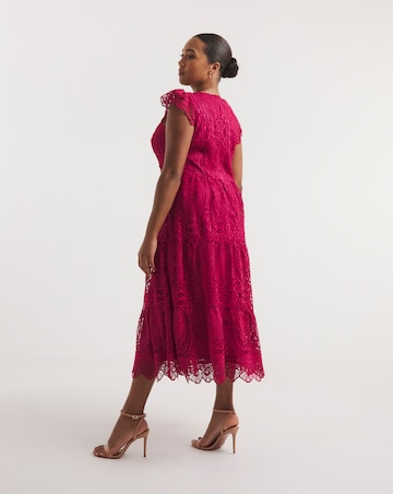 Joanna Hope Geo Lace Prom Dress