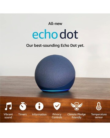 Amazon Echo Dot (5th Gen 2022) Smart Speaker with Alexa - Deep Sea Blue
