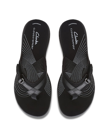 Clarks Black Cloudsteppers Brinkley Sea Sandals - Standard Fit (D)