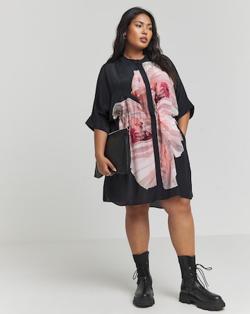 Religion Hidden Pink Floral Drawstring Waist Tunic