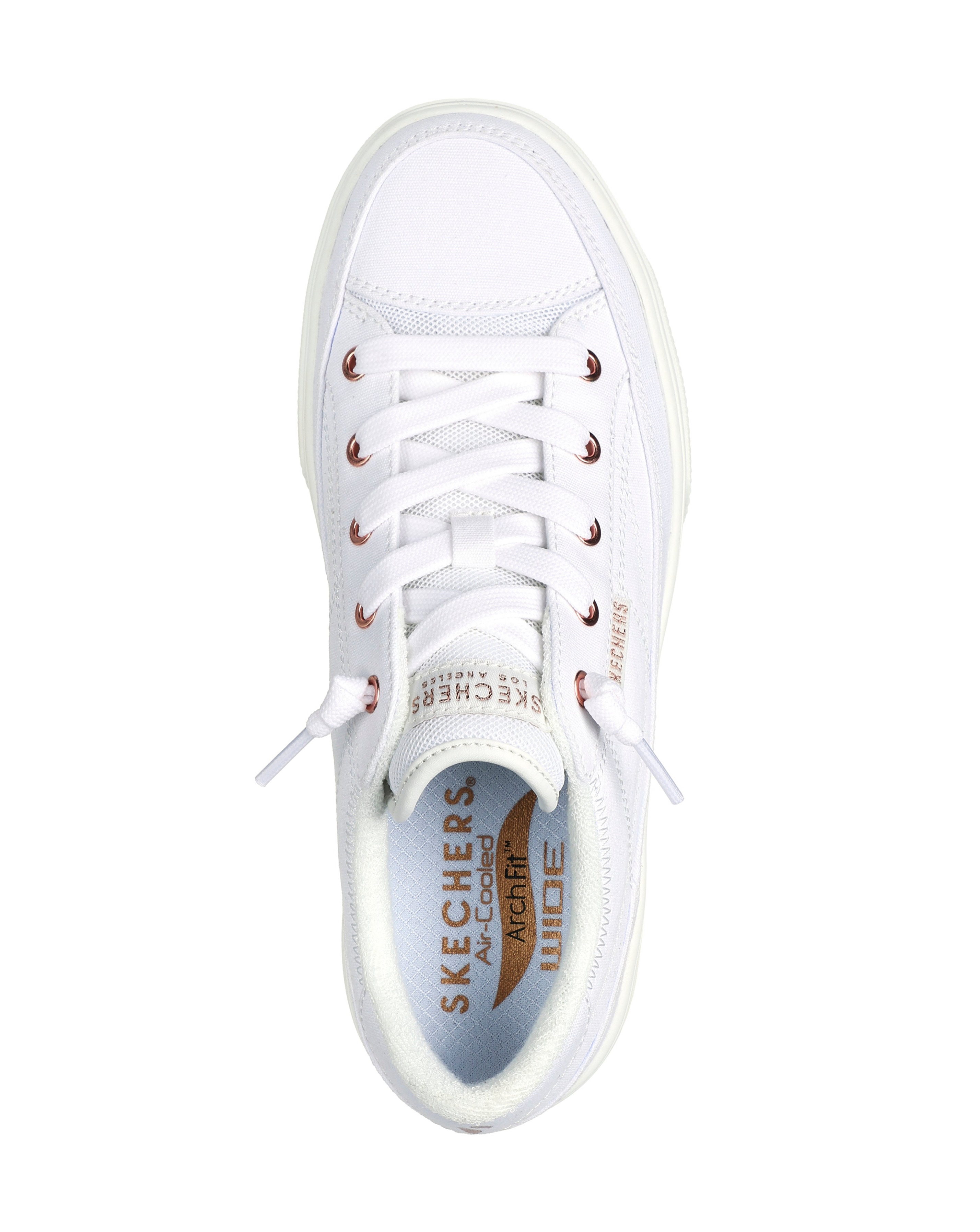 Skechers White Arch Fit Arcade Meet Ya There Slip-On Trainers