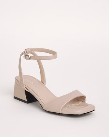 Amber Barely There Low Block Heel Sandals Standard D Fit