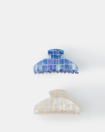 Accessorize 2-Pack Tile Resin Claw Clips