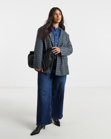 Simply Be Oversized Check Blazer