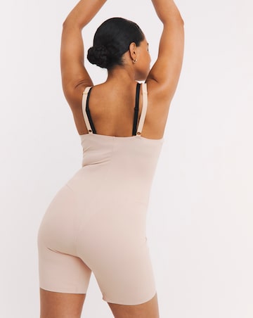 Figleaves Smoothing Shaping Wear Your Own Bra Thigh & Body Slimmer - Latte
