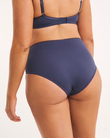 Pretty Secrets 2 Pack Ella Lace Full Brief Knickers - Navy/Pink
