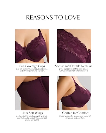 Sculptresse Amara Full Cup Plum Wired Bra
