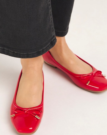 Eva Square Toe Ballerina Shoes Wide E Fit Simply Comfort