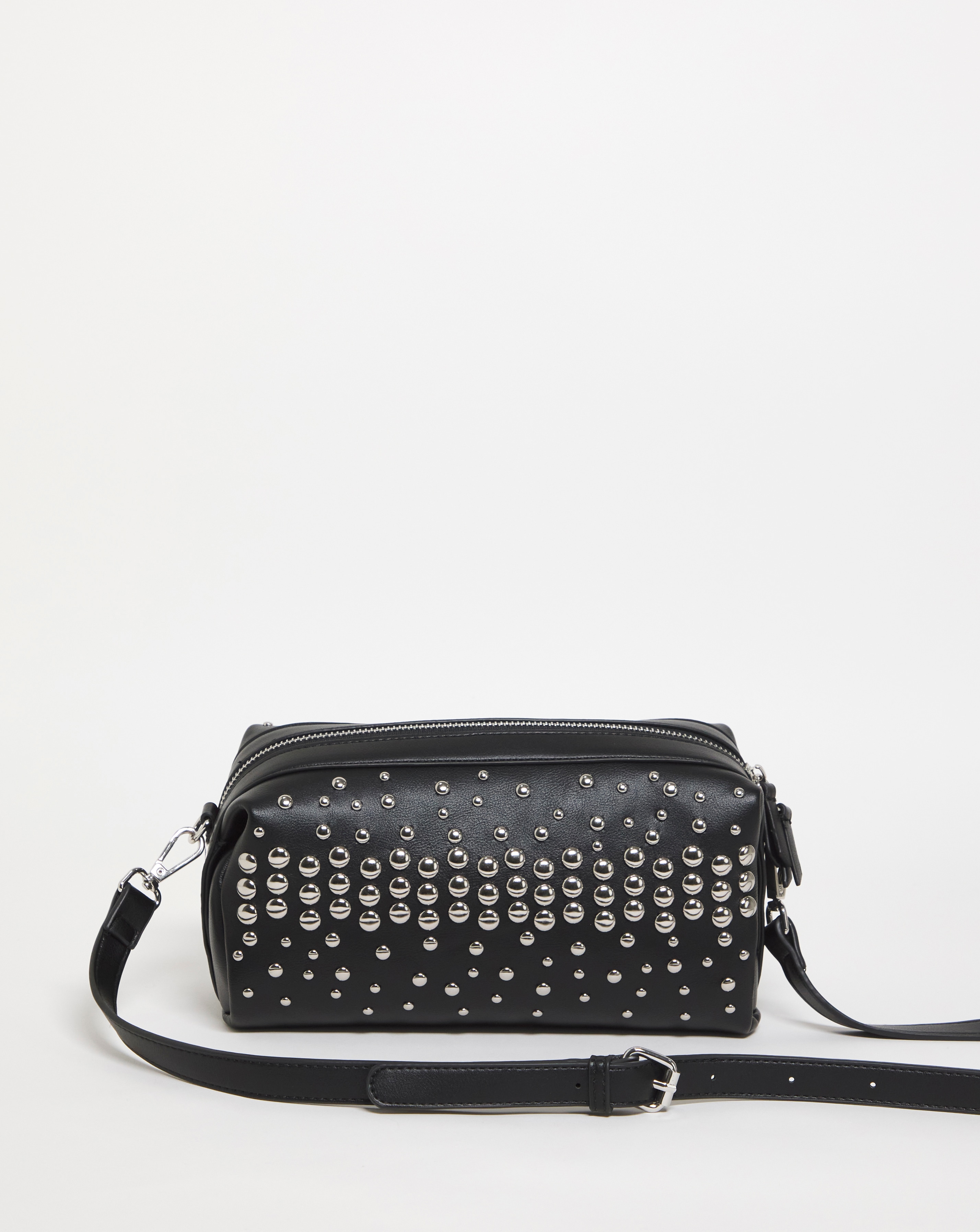 Black Studded Detail Shoulder Bag Simply Be