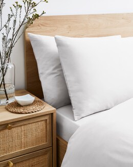 Pure Cotton 200 Thread Count Pillow Case Pair