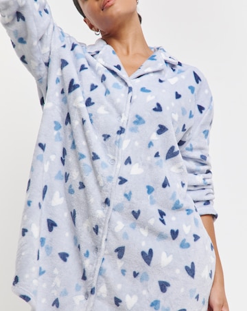 Pretty Secrets Fleece Button Up Nightshirt