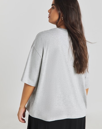 Grey Marl Flower Market Graphic T-Shirt with 3D Bows