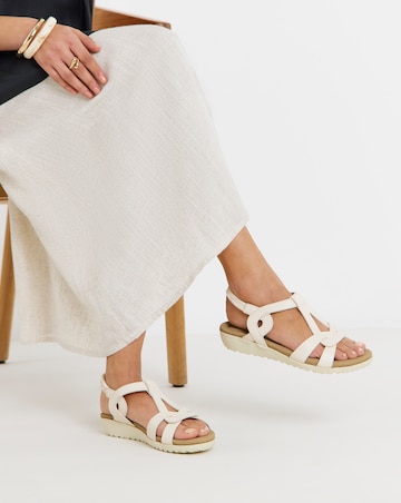 Larisa Twist Detail Comfort Sandals - Wide Fit (E)