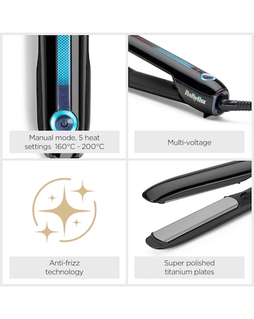 BaByliss Sensor Protect Styler Intelligent Hair Straightener for Ultra Care