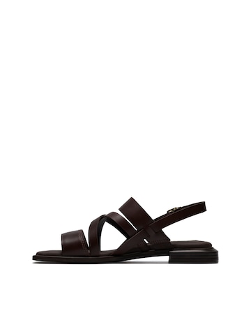 Clarks Dark Brown Ariany Strap Leather Sandals - Standard Fit (D)
