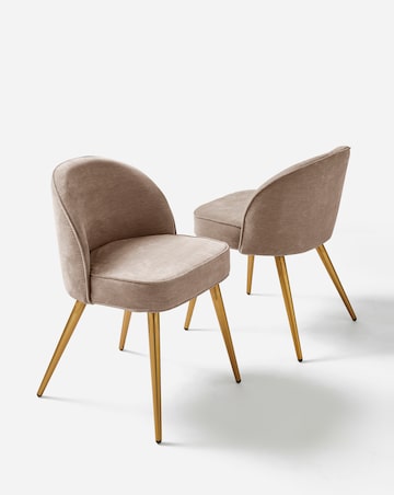 Emilie Chenille Pair of Dining Chairs