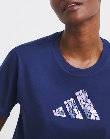 adidas Floral Print Crew T-Shirt