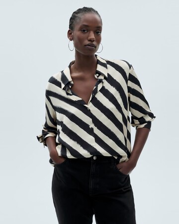 Mango Ideale Satin Print Shirt